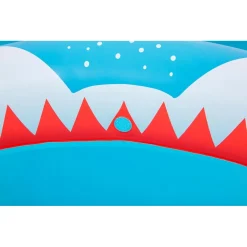PISCINA PER BAMBINI SHARKTASTIC 2 ANELLI GRAFICA A SQUALO 163X127X92CM CON SPRUZZO 53157