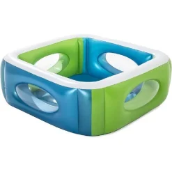 PISCINA PER BAMBINI WINDOW MULTI COLOR CON OBLO' 168X168X56 CM PISCINETTA 51132
