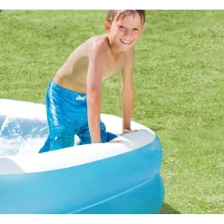 PISCINA RETTANGOLARE GONFIABILE FAMILY 2 ANELLI 203X152X48 CM 540LT ESTATE 57180