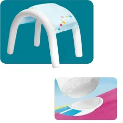 PISCINA SPRUZZO BALDACCHINO FORMA UNICORNO GONFIABILE 254X132X109CM BAMBINI 58435