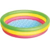 PISCINA SUMMER A 3 ANELLI COLOR ARCOBALENO CON FONDO GONFIABILE 102X25 CM 51104