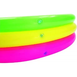 PISCINA SUMMER A 3 ANELLI COLOR ARCOBALENO CON FONDO GONFIABILE 102X25 CM 51104