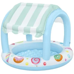 PISCINA SWEET SHOPPE CON FONDO GONFIABILE COPERTURA PER BAMBINI +2 ANNI 104X84CM 52638