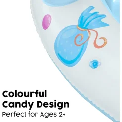 PISCINA SWEET SHOPPE CON FONDO GONFIABILE COPERTURA PER BAMBINI +2 ANNI 104X84CM 52638