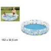 PISCINA TONDA GONFIABILE PERSONAGGI MARINI BAMBINI 3 ANELLI GIARDINO 152X30.5CM