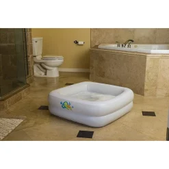 PISCINETTA BAGNETTO GONFIABILE PER BAMBINI PORTATILE 86X86X25 CM VIAGGIO 51116