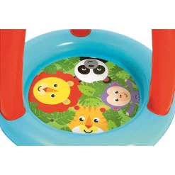 PISCINETTA GONFIABILE CON PALLINE AMICI ANIMALI PER BAMBINI 2 ANNI+ 89X84CM 93541