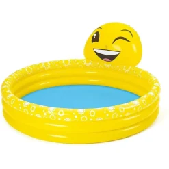 PISCINETTA PISCINA PER BAMBINI SMILE EMOTICON 165 X 144 X 69CM CON SPRUZZO 53081