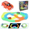 PISTA MAGIC MACCHININE FLESSIBILE COSTRUZIONI FLUORESCENTE AUTO CON LUCI BAMBINI