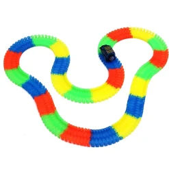 PISTA MAGIC MACCHININE FLESSIBILE COSTRUZIONI FLUORESCENTE AUTO CON LUCI BAMBINI