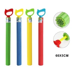 PISTOLA ACQUA 60X5CM TUBO BAMBINI SCHIUMA GIOCO GIARDINO PISCINA SPIAGGIA 605481