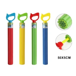 PISTOLA ACQUA 50X5CM TUBO BAMBINI SCHIUMA GIOCO GIARDINO PISCINA SPIAGGIA 605480