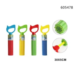 PISTOLA ACQUA 30X5CM TUBO BAMBINI SCHIUMA GIOCO GIARDINO PISCINA SPIAGGIA 605478