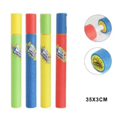 PISTOLA AD ACQUA 35X3 CM TUBO SPARATUTTO IN SCHIUMA GIOCO ESTIVO SPIAGGIA 605472