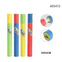 PISTOLA AD ACQUA 35X3 CM TUBO SPARATUTTO IN SCHIUMA GIOCO ESTIVO SPIAGGIA 605472