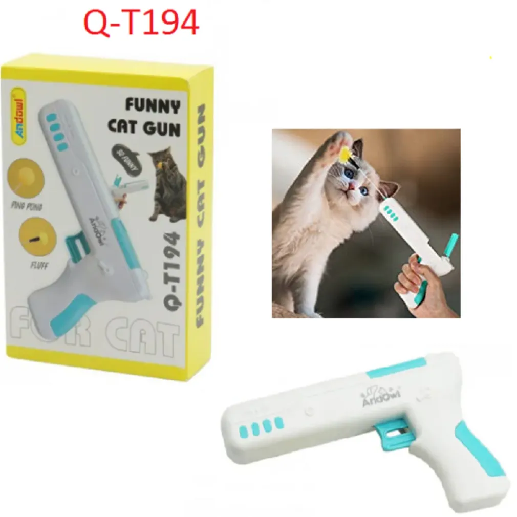PISTOLA GIOCATTOLO GIOCO INTERATTIVO PER GATTO CANI ANIMALI MULTI TRUST Q-T194