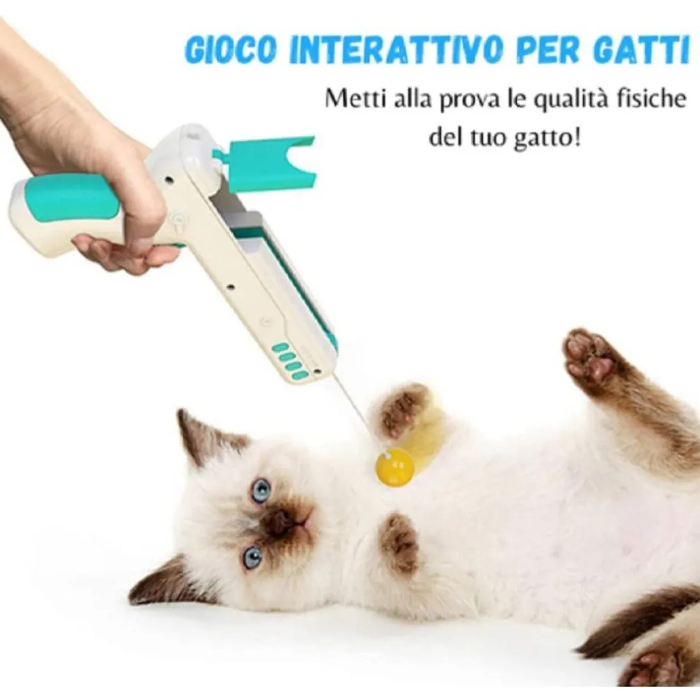 PISTOLA GIOCATTOLO GIOCO INTERATTIVO PER GATTO CANI ANIMALI MULTI TRUST Q-T194