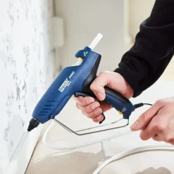 PISTOLA INCOLLATRICE EG313 COMPATTA PROFESSIONALE PER FISSARE CAVI COPRIFILI ZOCCOLINI DECORI