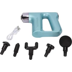 PISTOLA MASSAGGIANTE PROFESSIONALE 4 TESTINE 5 VELOCITÀ FASCIAL GUN RICARICABILE