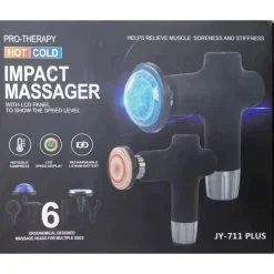 PISTOLA MASSAGGIATORE A PERCUSSIONE PORTATILE SENZA FILI MASSAGGIO A IMPATTO CALDO/FREDDO