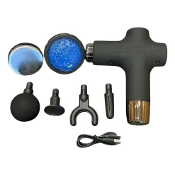 PISTOLA MASSAGGIATORE A PERCUSSIONE PORTATILE SENZA FILI MASSAGGIO A IMPATTO CALDO/FREDDO