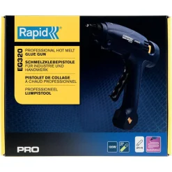 PISTOLA PER COLLA A CALDO EG320 CONTROLLO TEMPERATURA AUTOREGOLATO A 195°C UGELLO INTERCAMBIABILE