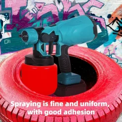 PISTOLA PER VERNICIARE A BATTERIA 2800W 3 MODALITÀ SPRUZZO UGELLO RUOTABILE A 360° MANUALE