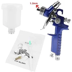 PISTOLA PER VERNICIARE A SPRUZZO PROFESSIONALE AEROGRAFO 125ML UGELLO RIPARAZIONE AUTO