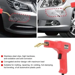 PISTOLA SALDATORE SALDATRICE PER PLASTICHE AUTO PARAURTI 50W CON KIT RIPARAZIONE