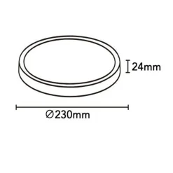 PLAFONIERA A LED SLIM 18W IP40 CON TECNOLOGIA CCT DA 6500K A 2700K CON SWITCH LV230-3C