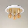 PLAFONIERA A SOFFITTO IN METALLO ORO BIANCO CON 3 LUCI LAMPADA ATTACCO E27 32668