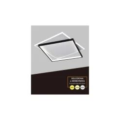 PLAFONIERA DA SOFFITTO QUADRATA 39 W LAMPADA DIMMERABILE 3 COLORI DI LUCE C57-3C