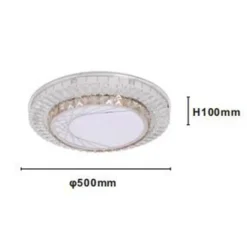 PLAFONIERA DA SOFFITTO 65W Ø50CM LED A STRATI CRISTALLI RAGNATELA LUCE FREDDA 08034