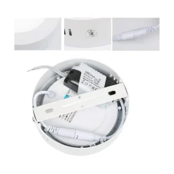 Plafoniera Faretto Pannello Soffitto Led Luce Freddo 12W Quadrato Tondo