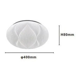 PLAFONIERA LAMPADA SOFFITTO DECORATA BIANCO LED 45W LUCE FREDDA 6500K IP20 97485