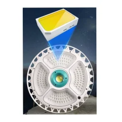 PLAFONIERA LAMPADA 400WATT A SOSPENSIONE FARO CON PANNELLO SOLARE 236 LED 1300LM