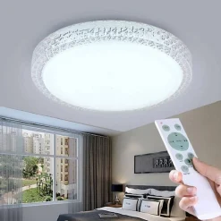 PLAFONIERA LAMPADARIO DA SOFFITTO LUCE LED 3 TONALITÀ DI LUCE DIMMERABILE C24-3C