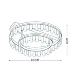 PLAFONIERA LAMPADARIO DA SOFFITTO LED DORATA 72 W 3 COLORAZIONI DI LUCE PN-30-3C