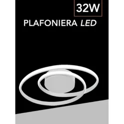 PLAFONIERA LAMPADARIO LED SMD SOFFITTO DESIGN AD ANELLI 32W 3IN1 CCT 3000K-6500K PN-20B3C