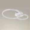 PLAFONIERA LED 48 W 2 CERCHI EFFETTO CRISTALLO TELECOMANDO MODERNO BIANCO 31777