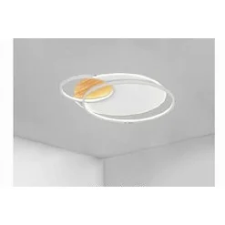 PLAFONIERA LED 38 W CERCHI BIANCO LAMPADARIO SOFFITTO MODERNO LUCE FREDDA 70845