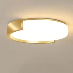 PLAFONIERA LED 24 W CERCHIO ORO DESIGN MODERNO SOFFITTO TONDA LUCE FREDDA 50125