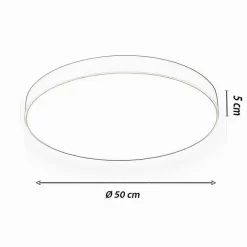 PLAFONIERA LED 70 W ROTONDA LAMPADA SOFFITTO BIANCA LAMPADARIO LUCE FREDDA 02553