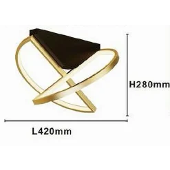 PLAFONIERA LED 44 WATT ORO LAMPADARIO SOFFITTO DESIGN MODERNO LUCE FREDDA 50438