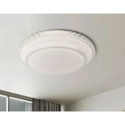 PLAFONIERA LED BT 60W ROTONDA LAMPADARIO SOFFITTO CCT LUCE 3000K-6500K PN-12-3C