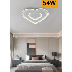 PLAFONIERA LED DA SOFFITTO FORMA DI CUORE 54 W IN ALLUMINIO LUCE CALDA 3000K C19