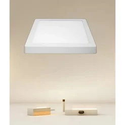 PLAFONIERA LED DA SOFFITTO 24W LUCE 3000K-6500K PARETE QUADRATO CON INTERRUTTORE 00199
