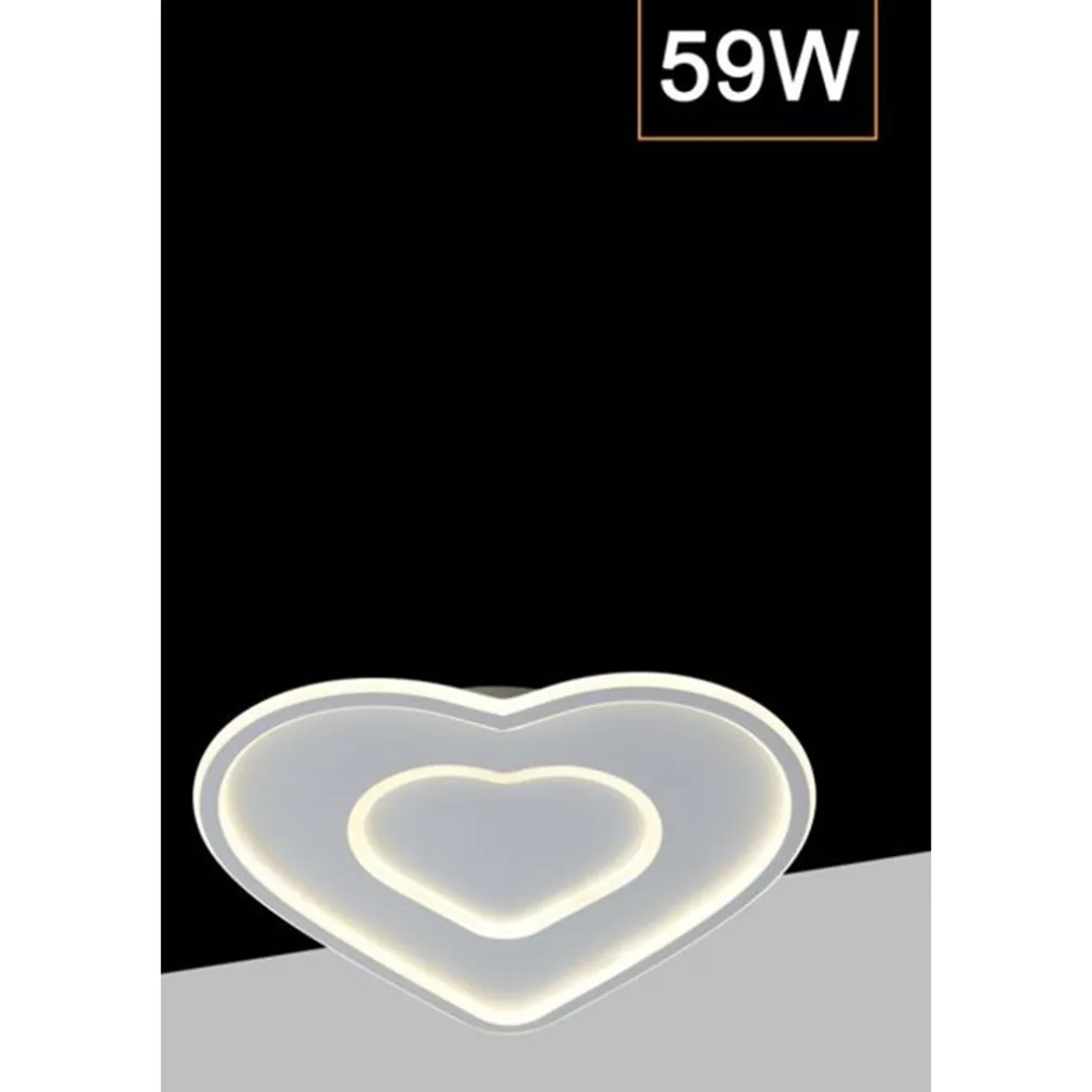 PLAFONIERA LED DA SOFFITTO DESIGN MODERNO FORMA CUORE C19-3C 54W 4320LM LUCE REGOLABILE