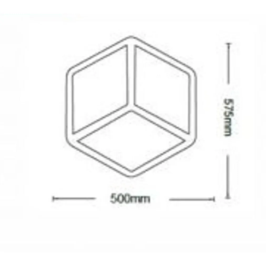 PLAFONIERA LED FORMA CUBO 3D DA SOFFITTO 37W BIANCA 3 COLORAZIONI LUCE C52-B3C