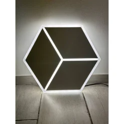PLAFONIERA LED FORMA CUBO 3D DA SOFFITTO 37W BIANCA 3 COLORAZIONI LUCE C52-B3C